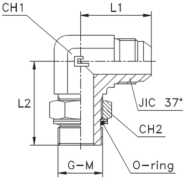 Штуцер FRG90 JIC 1.1/16 - BSP 3/4