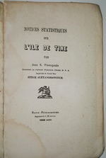 "Статистические сведения об острове Тинос". И.К. Влассопуло. 1860 г.
