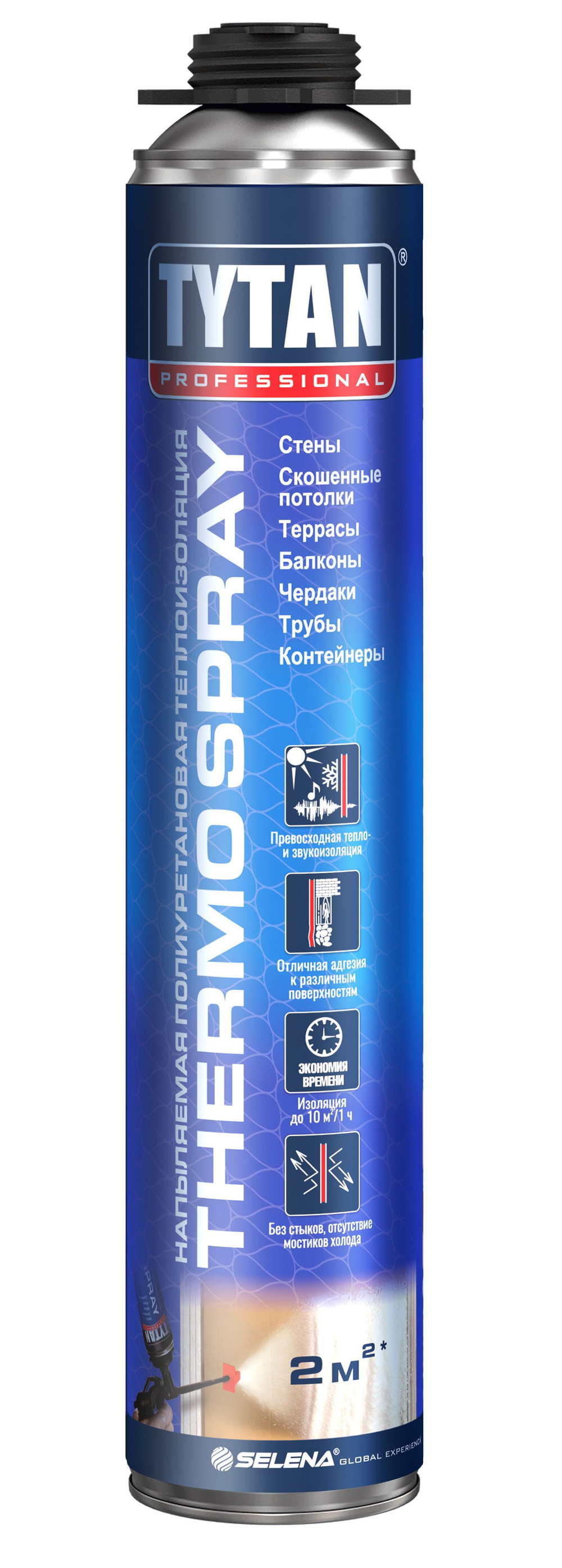 Tytan Professional THERMOSPRAY напыляемая полиуретановая теплоизоляция профессиональная, 870 мл