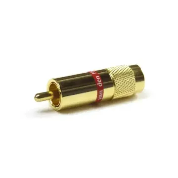 Разъем RCA Van den Hul C-7.3 Цвет золотой. Красная маркировка