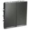 Проходной переключатель двухклавишный с подсветкой Voltum S70 Титан VLS020406