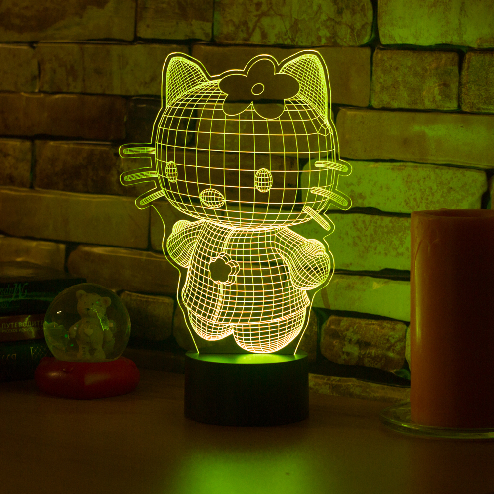 3Д-светильник "Hello Kitty" 3D