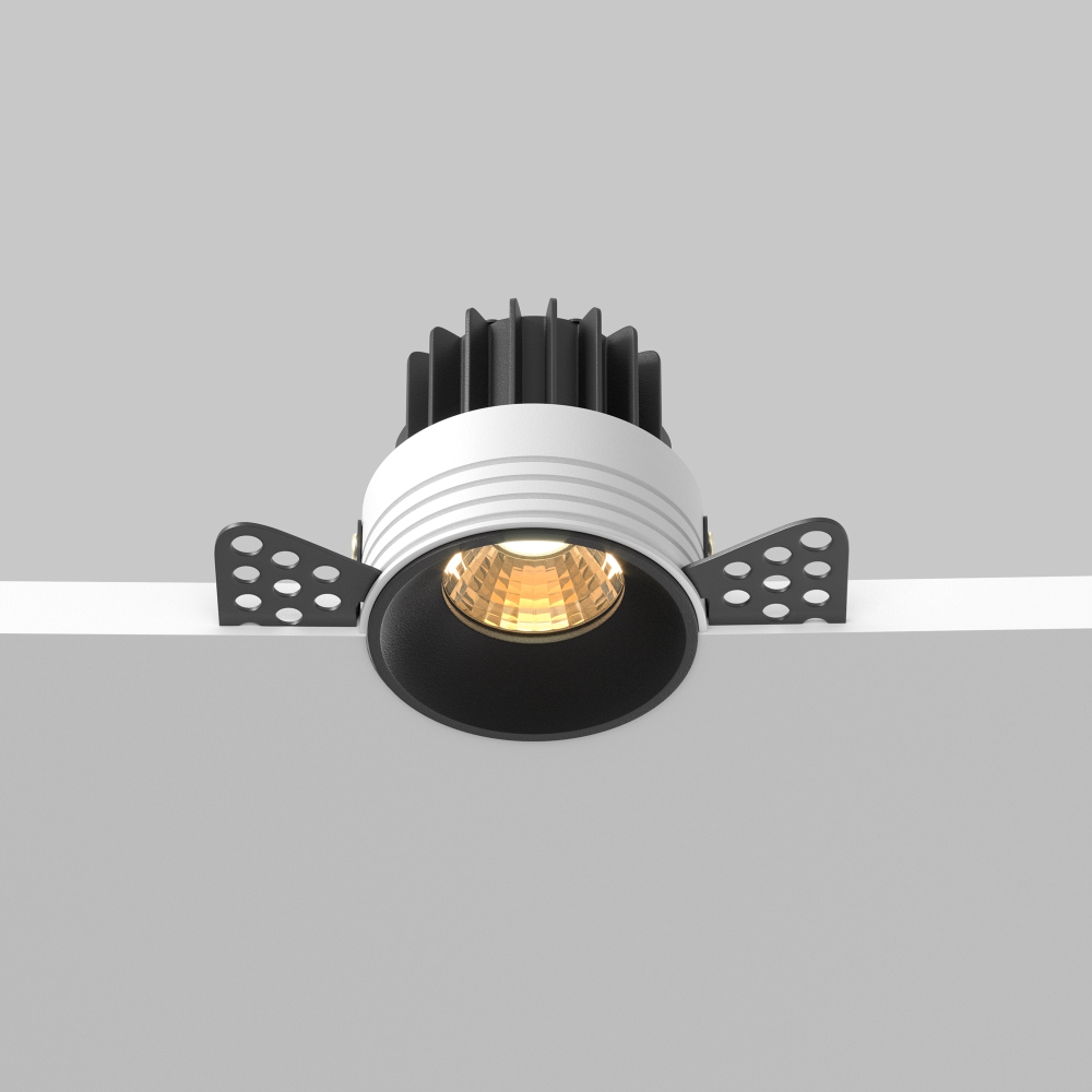 Встраиваемый светодиодный светильник Maytoni Round DL058-7W2.7K-TRS-B