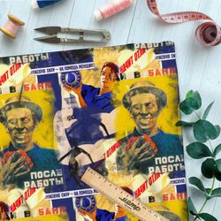 Ткань барби яркие советские плакаты