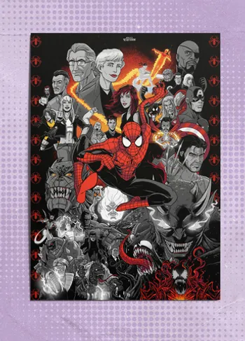Открытка «Ultimate Spider-Man Tribute: Black & White & Red»
