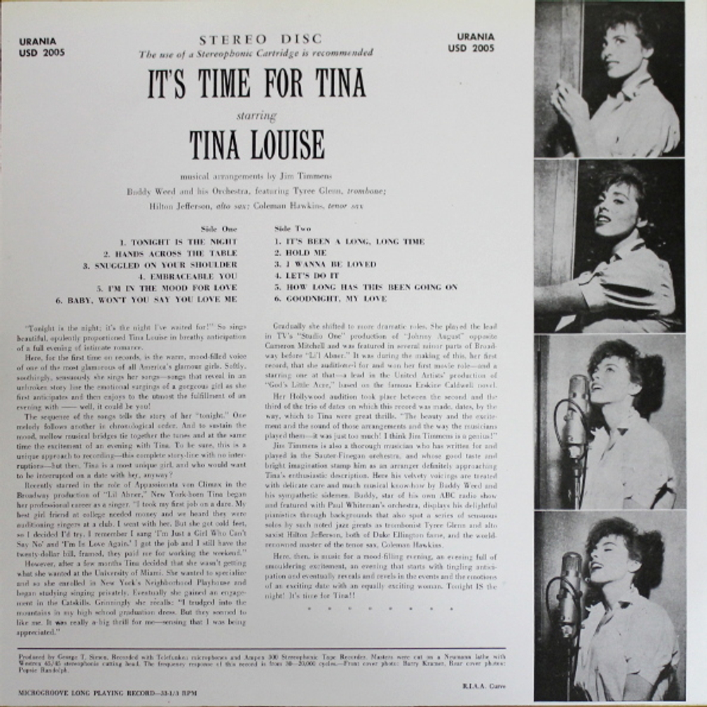 Tina Louise / It's Time For Tina (LP)