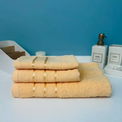 Полотенце махровое 70*120см «Comfort» цвет крем-брюле 06-021, плотность 300гр/м2 TJ, с петелькой-подвесом