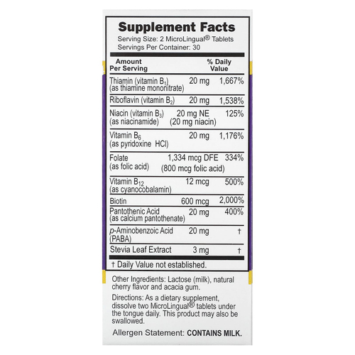 Superior Source, Balance B Complex, комплекс витаминов группы B, 60 быстрорастворимых таблеток MicroLingual