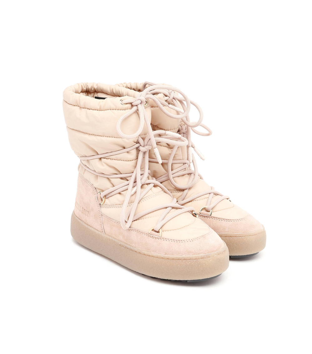 угги moon boot ltrack suede nylon Moon Boot - пудро-розовый(24500200)