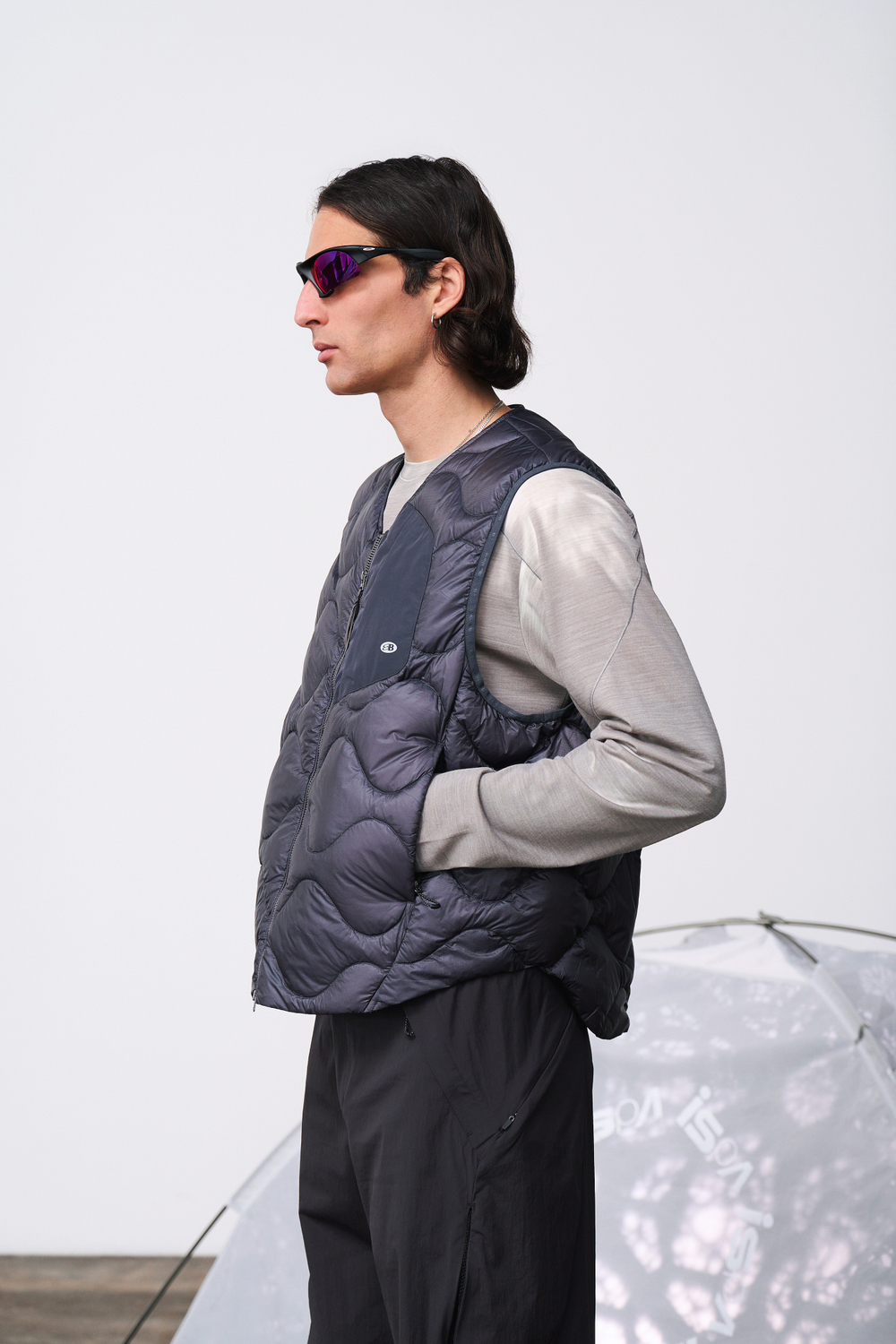 Жилет Blue Monte Gourd-Patterned Down Vest "Bakahe"
