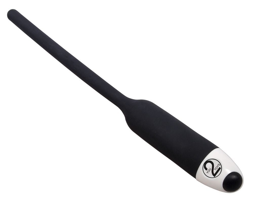 Черный силиконовый расширитель для уретры с вибрацией Silikon Dilator (Цвет: черный)
