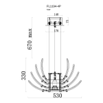 Подвесная люстра Florencia FL1194-4P, LED