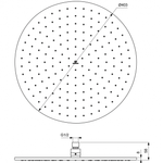 Круглый верхний душ 400 мм Ideal Standard IDEALRAIN A5804A2