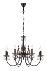Люстра подвесная Sfera Sveta 85648/8 BKGD, 8×40 Вт, золотая и чёрная