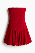 Платье-бандо с юбкой-баллон — Красный - H&M