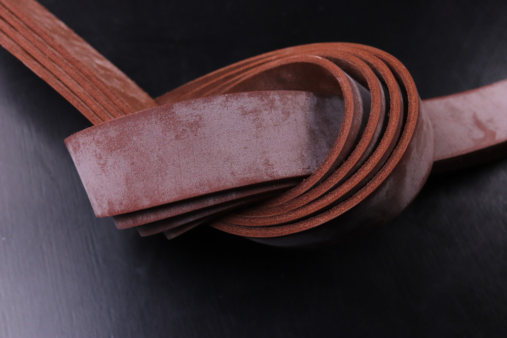 Ременная заготовка коньяк с восковой отделкой Bridle