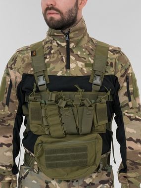 Разгрузка Remington нагрудная тактическая с подсумкой Rifle Tactical Vest Army Green