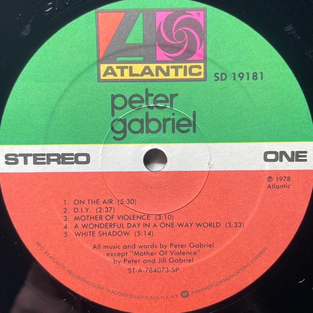 Peter Gabriel ‎– Peter Gabriel (США 1978г.)