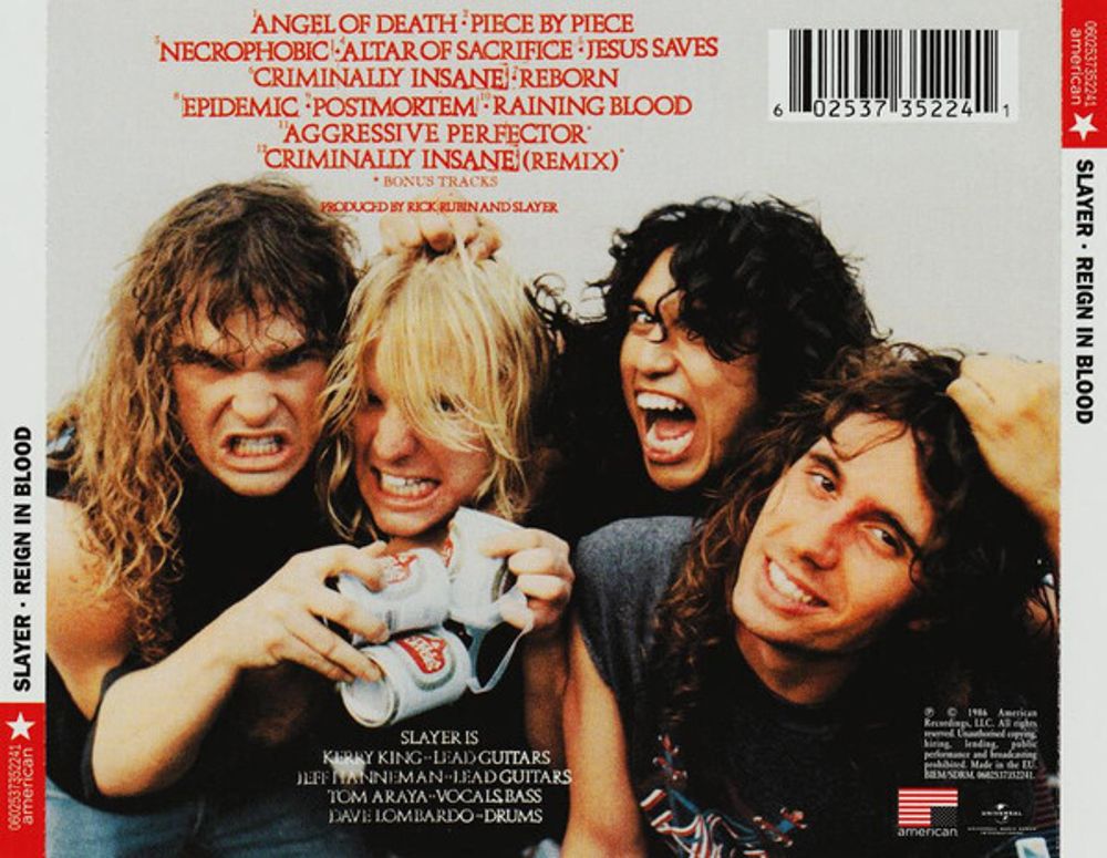 Slayer. Reign In Blood (CD)