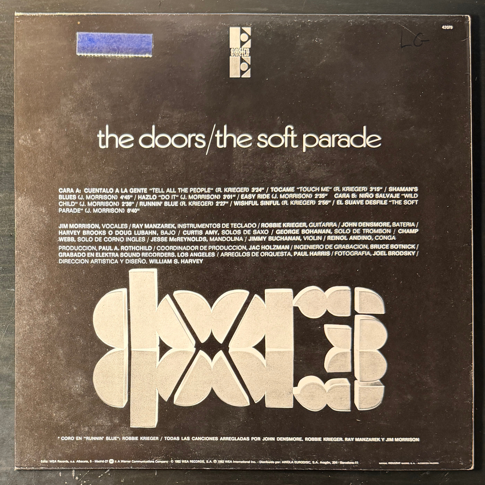 The Doors ‎– The Soft Parade (Испания 1982г.)Т