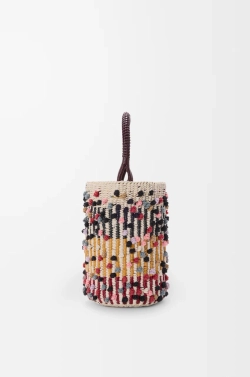 Loewe x Albers Сумка-корзинка плетеная из кожи, разноцветный