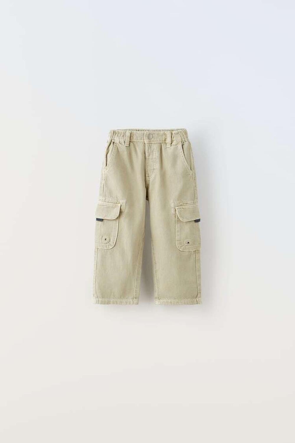 ZARA ДЖИНСОВЫЕ БРЮКИ КАРГО, СЕРО-ДЫМЧАТЫЙ