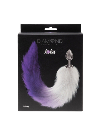 Анальная Пробка с Хвостом Diamond Galaxy Purple 4019-03lola
