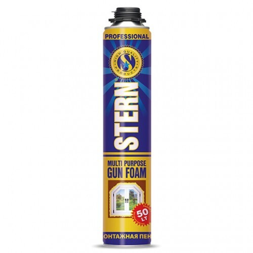 ПЕНА МОНТАЖНАЯ STERN GUN FOAM 50Л 750МЛ ПЕНА МОНТАЖНАЯ STERN GUN FOAM 50Л 750МЛ