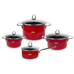 Набор посуды 8 предметов Kochstar Metallica Red Premium