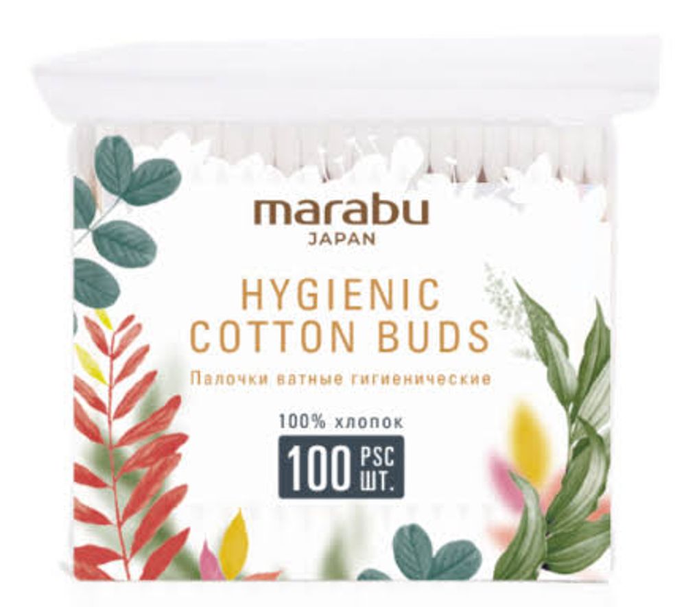 Ватные палочки Marabu Botanica 100шт зип