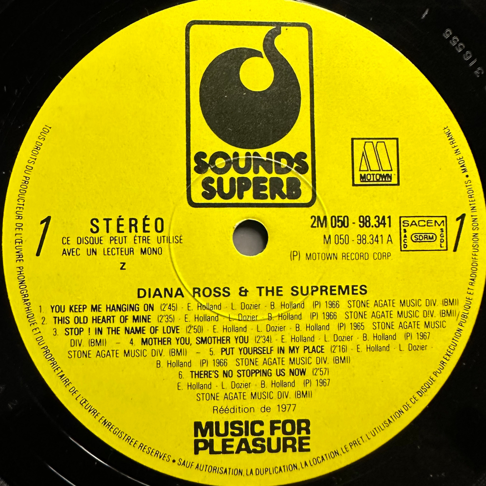 Diana Ross & The Supremes ‎– Diana Ross & The Supremes (Франция 1977г.)