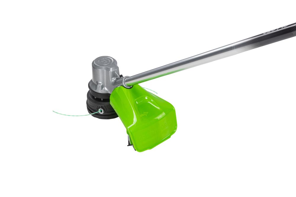 Аккумуляторный триммер Greenworks GD82LTK5, 82v, 40 см, (2110607UB), с аккумулятором 2,5 А·ч ; 5 А·ч и зарядным устройством
