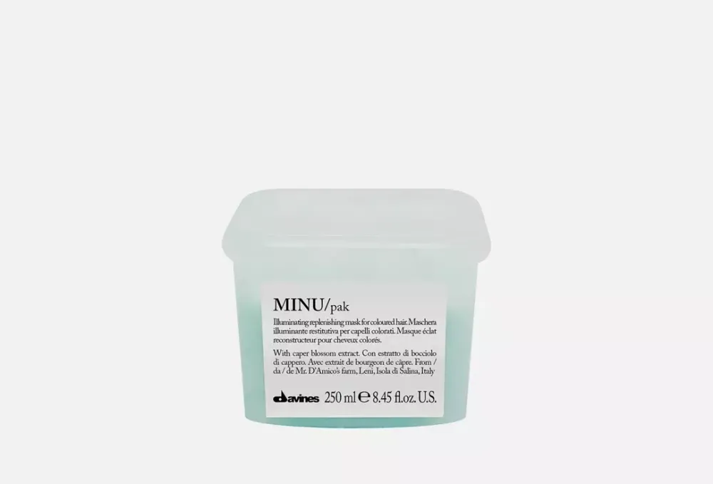 Davines MINU Hair Mask — маска для защиты цвета и восстановления окрашенных волос