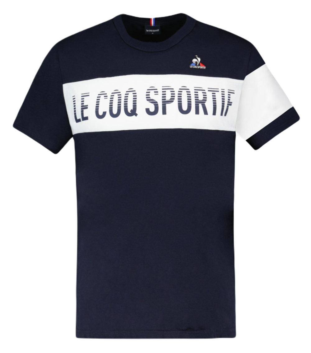 Мужская теннисная футболка Le Coq Sportif BAT Tee Short Sleeve N°2 SS23 - небесный