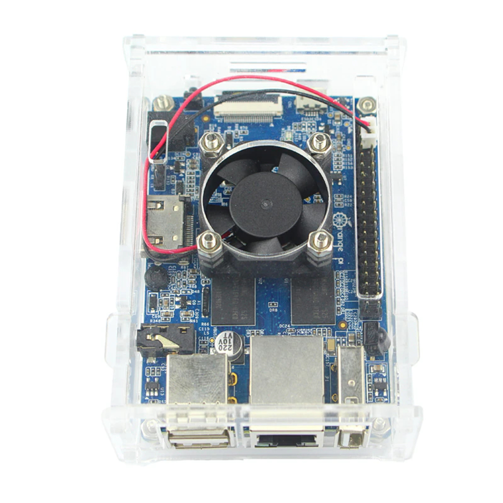 Прозрачный корпус с вентилятором для Orange Pi PC/PC Plus