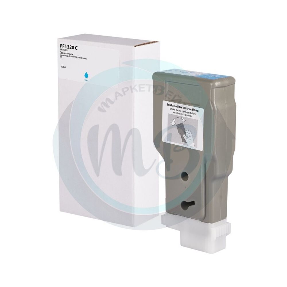 Картридж WBox, аналог Canon PFI-320C (2891C001) для imagePROGRAF TM-200/TM-300/TM-350, Cyan