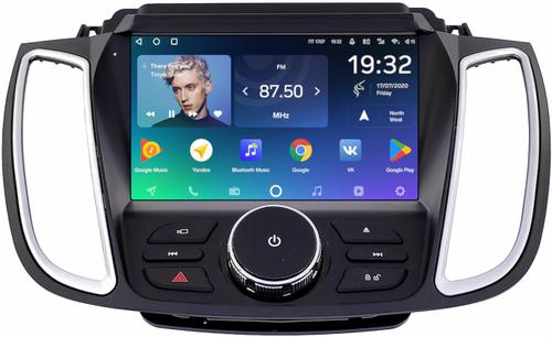 Магнитола для Ford Kuga 2 2017-2019 (SYNC 3, рамка с кнопками тип 1) - Teyes CC2 PLUS монитор 9" QLED, Android 10, Быстрая, SIM-слот