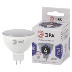 Лампа светодиодная ЭРА STD LED MR16-4W-860-GU5.3 4Вт софит холодный дневной свет GU5.3 | Лампы cветодиодные Точечные (Софиты) (MR, PAR)