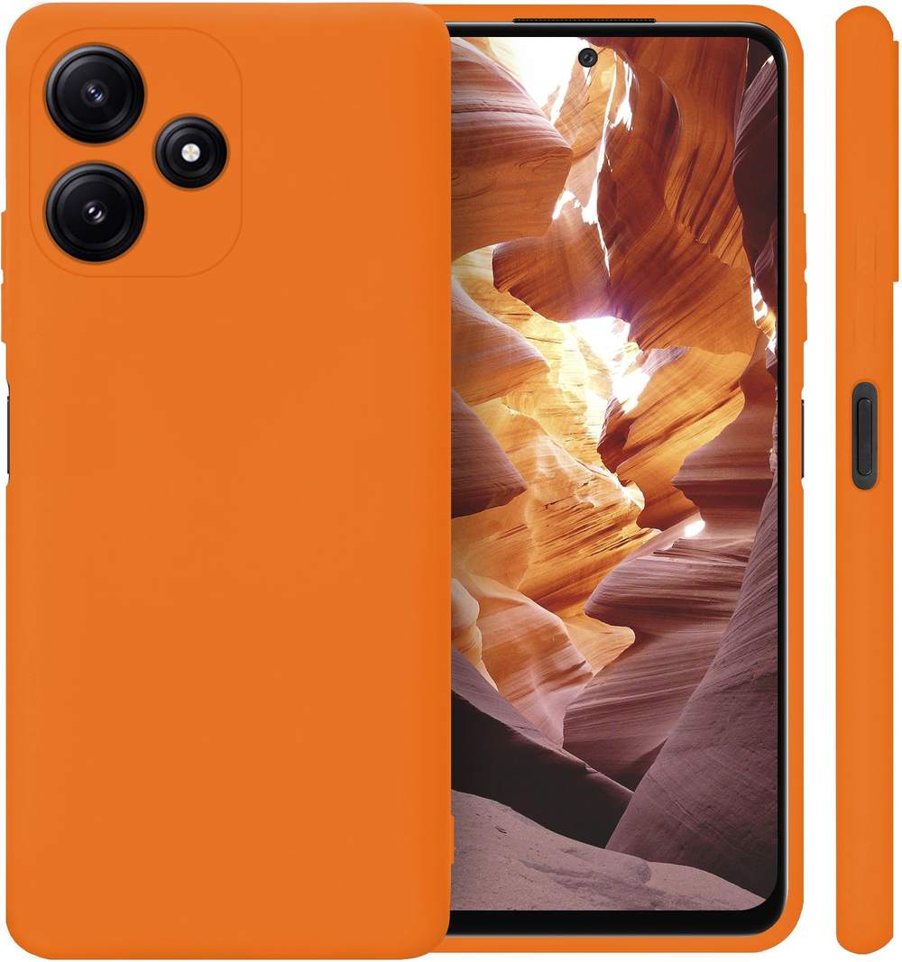 Мягкий Soft Touch чехол из силикона для POCO M6 PRO 5G / REDMI NOTE 12R с бархатной подкладкой