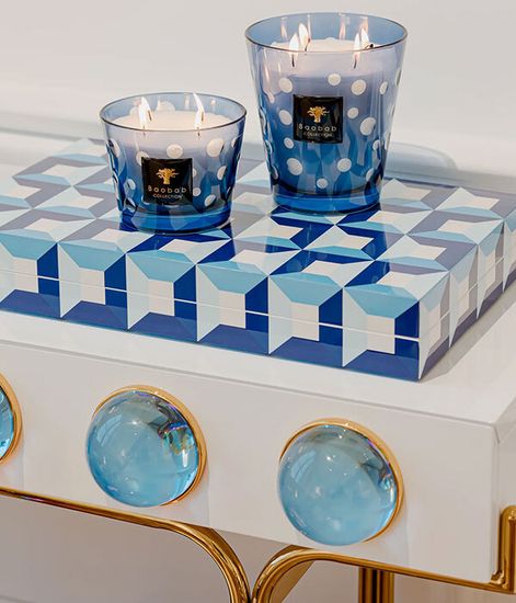 Blue, свеча Bubbles MAX 10, Baobab Collection