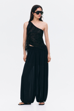 Топ на одно плечо с вышивкой - H&M