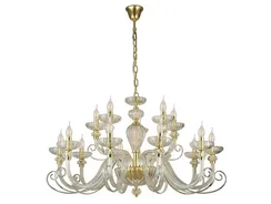 Подвесная люстра Annette 8620+5/C mat.soft gold clear Newport