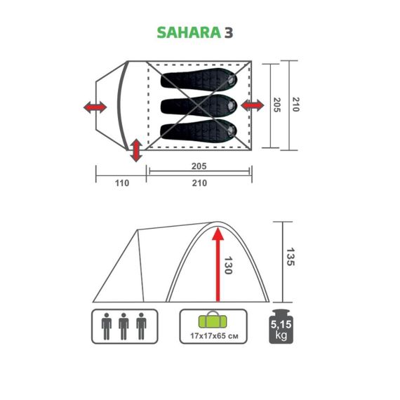 Палатка PREMIER SAHARA-3