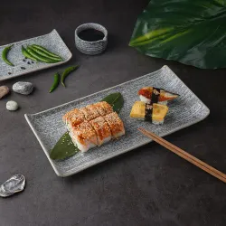 Блюдо прямоугольное 30,5*15 см h3,1 см с бортами Side Up2 Stone Taiga P.L. Proff Cuisine [1]