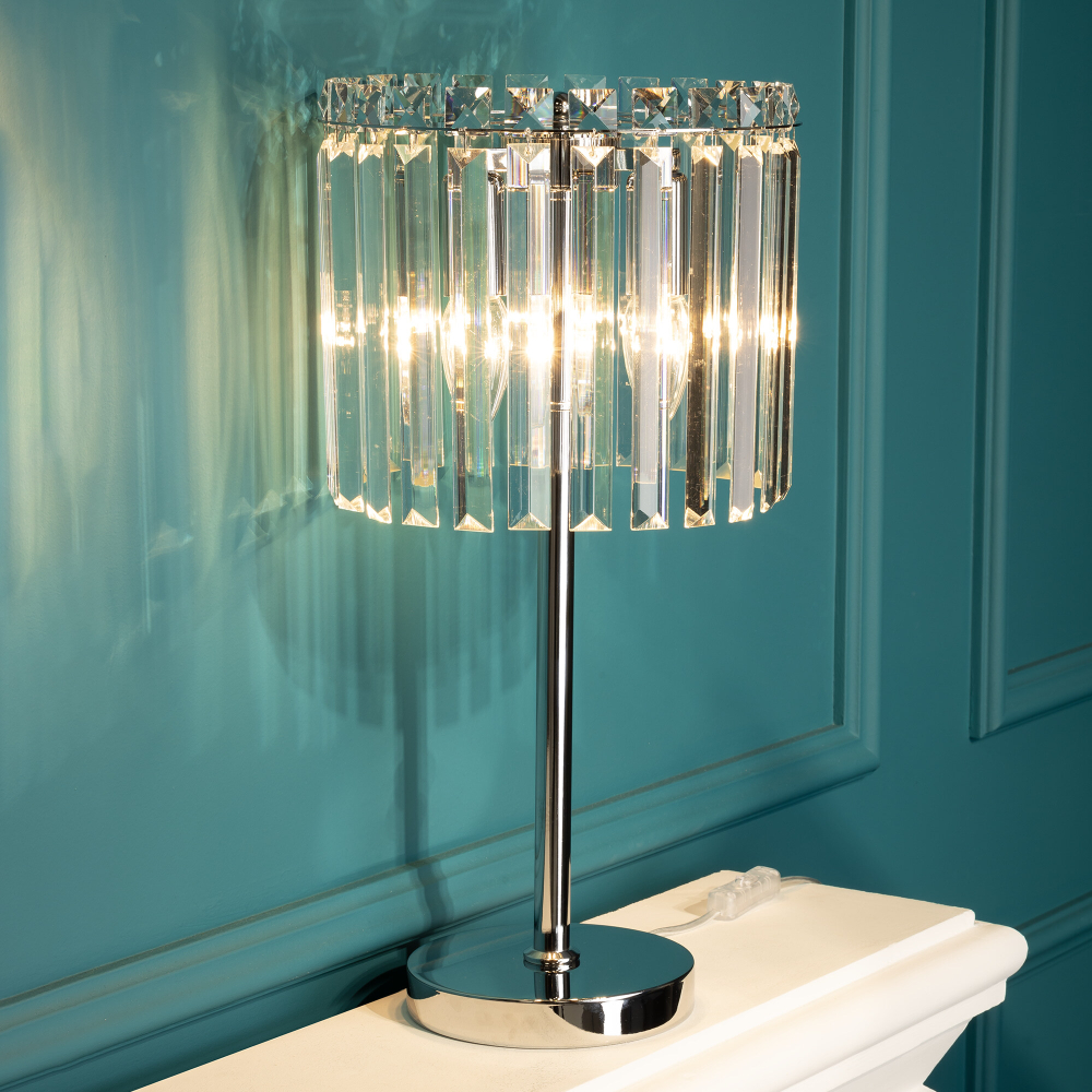 Citilux Джейн CL306831 Хрустальная настольная лампа Хром