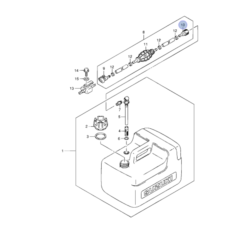 Коннектор топл. ПЛМ Suzuki 11mm (65750-98505-000)