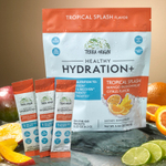 Terra Origin, Healthy Hydration+, тропический спрей, 30 пакетиков On the Go, 6,2 г (0,22 унции) каждый