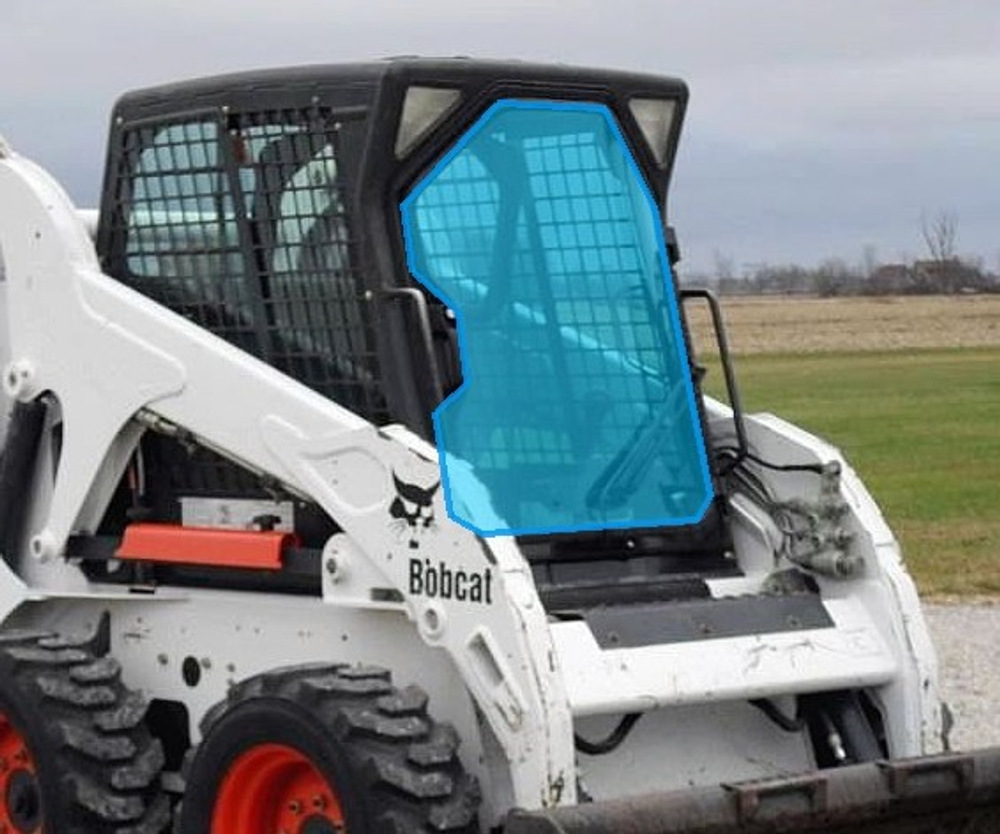 Стекло двери лобовое 6729776 Bobcat S130, S150, S160, S175, S185, S205, S250, S330
