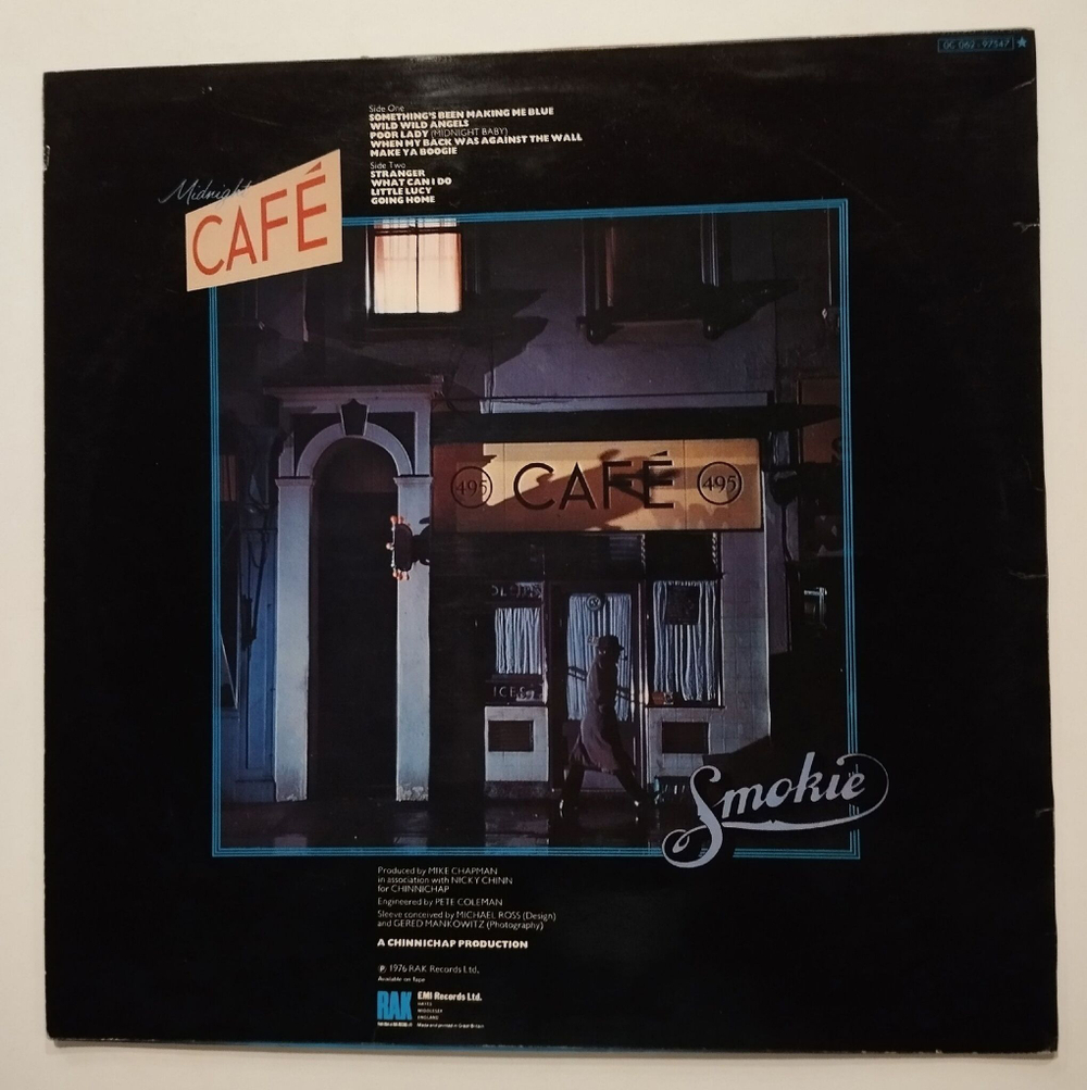 Винтажная виниловая пластинка LP Smokie Midnight Caf (UK 1976)