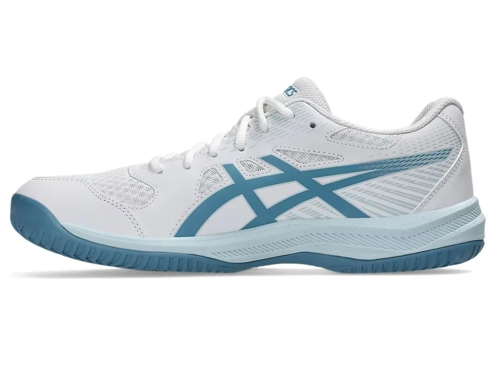 Мужские кроссовки для сквоша/бадминтона Asics Upcourt 6 - white/saba blue